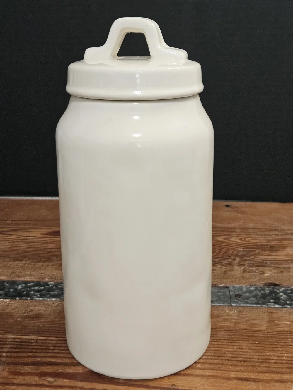 Rae Dunn Ceramic 'MIX' Canister - Cream Kitchen Storage